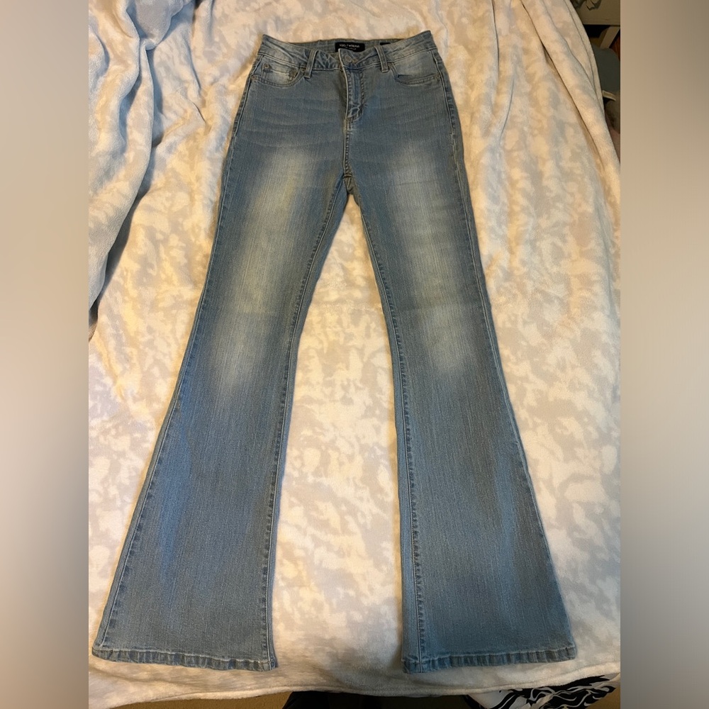 Lucky Brand Blue Farrah Flare Jeans